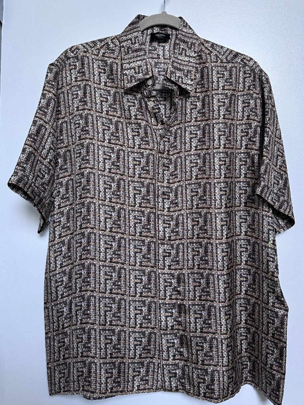 FENDI - SILK SHORT SLEEVE BUTTON DOWN